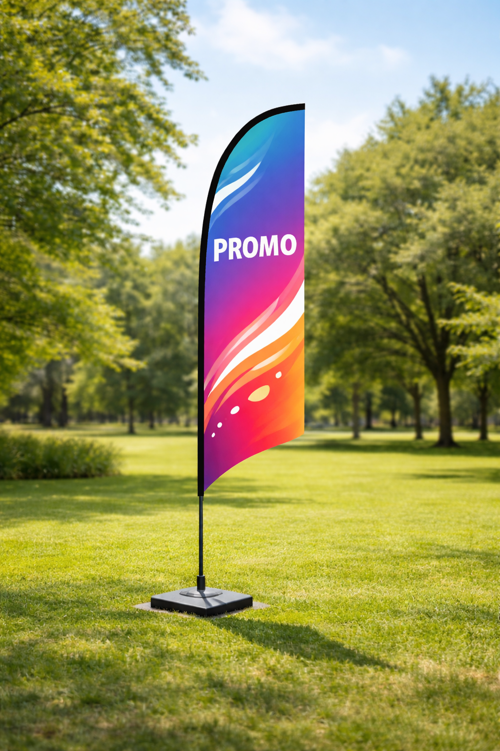 concave feather flag