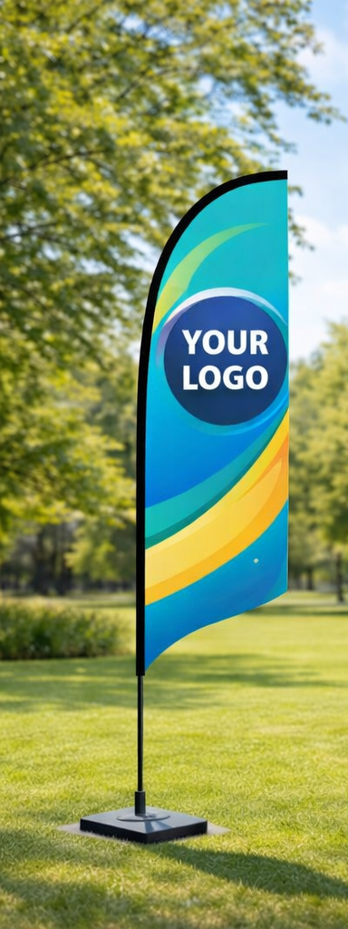 extra large concave feather flag next day delivery