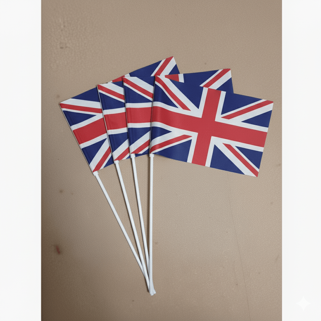 Hand Waving Flags
